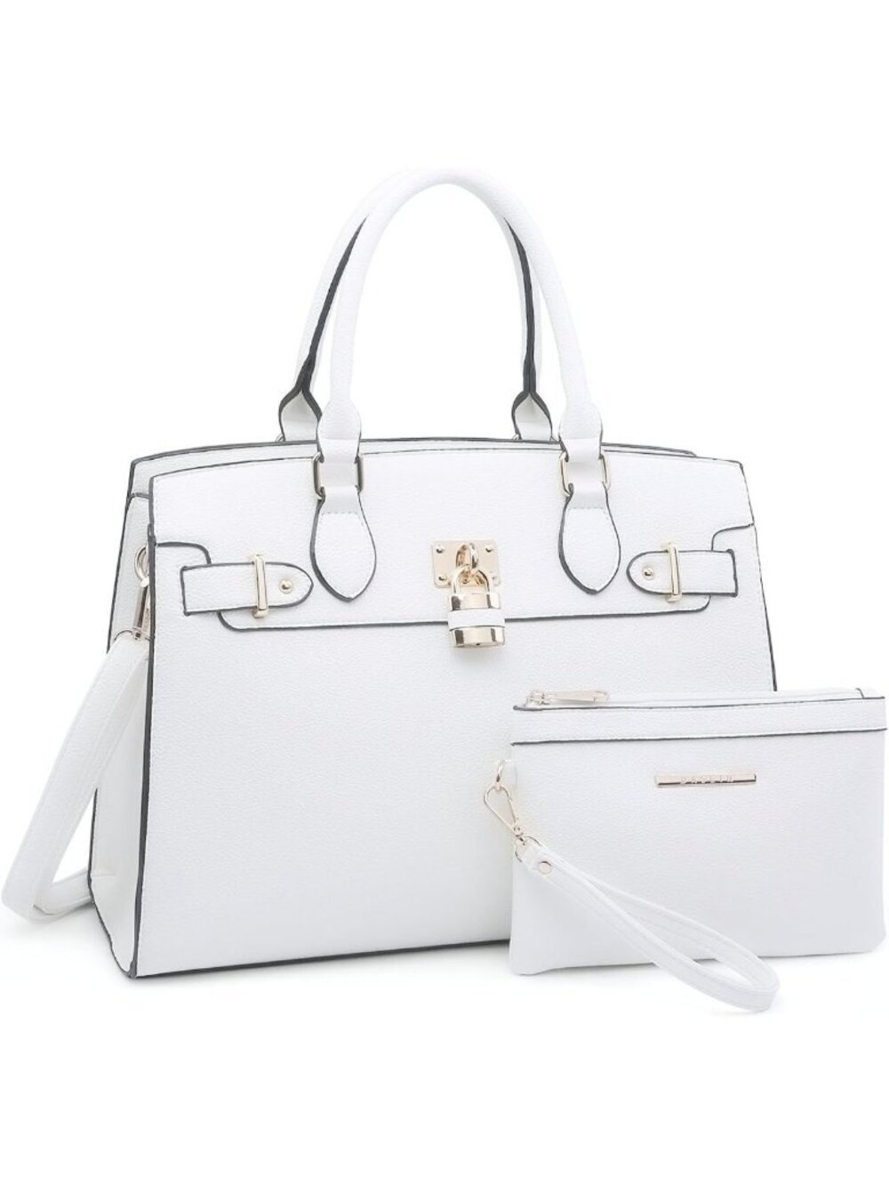Stylish Women's Handbag Set - Shoulder Bag, Satchel Tote & Matching Clutch